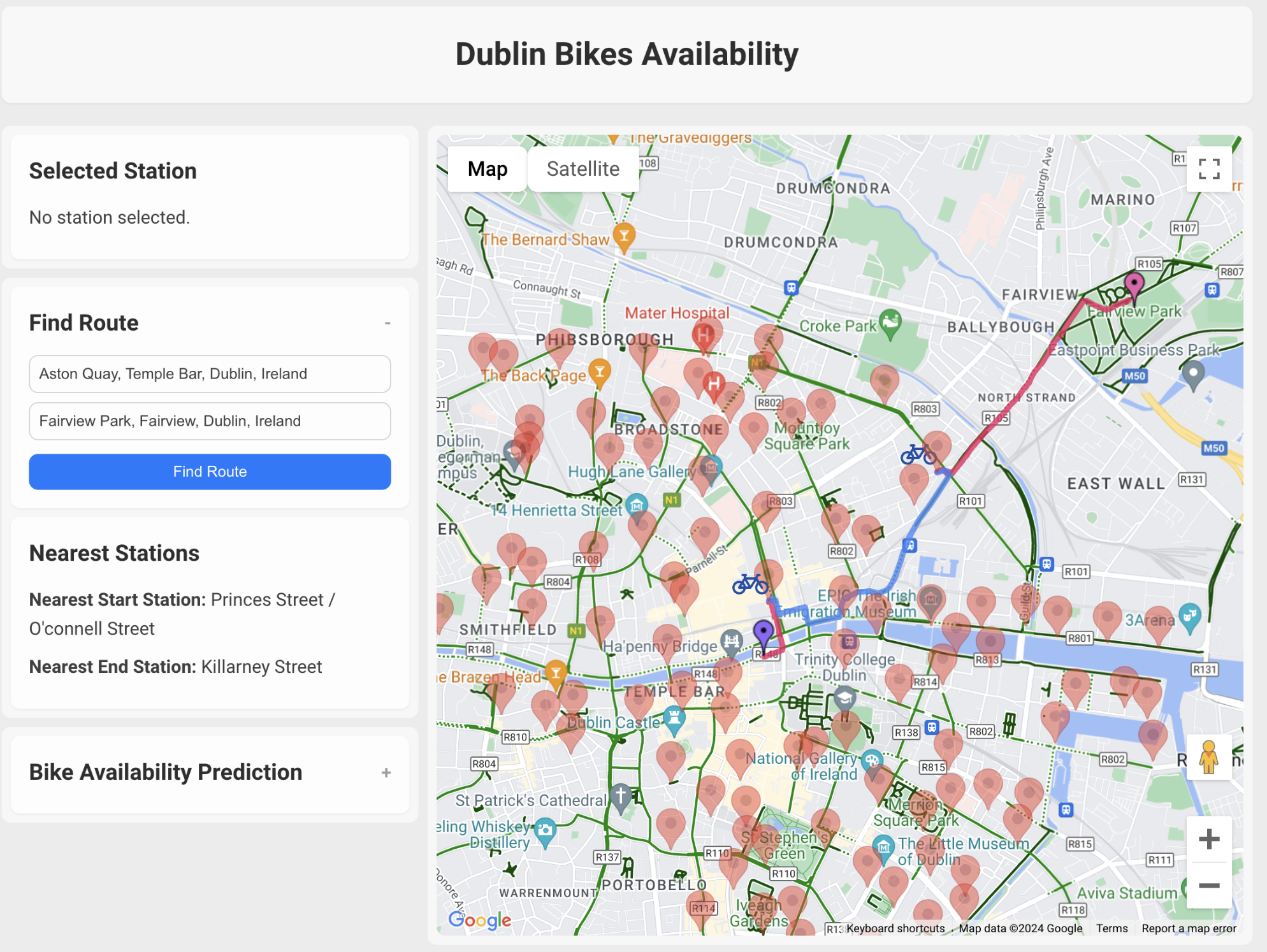 Dublin Bikes: Navigation and Availability